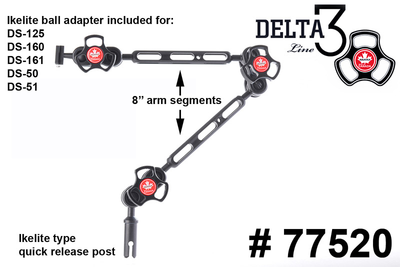 Aquatica Delta 3 Triple Ball Joint Clamp for 1" Ball Arms