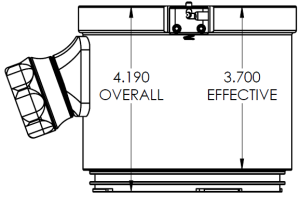 48475: Port Extension with Focus Knob 3.700in long